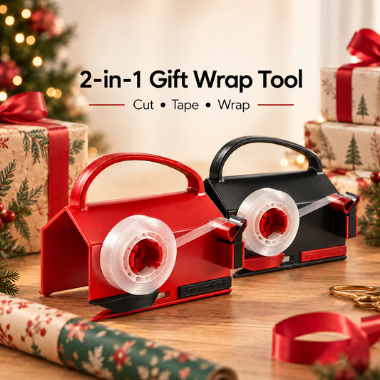 2-in-1 Gift Wrap Cutter & Tape Dispenser
